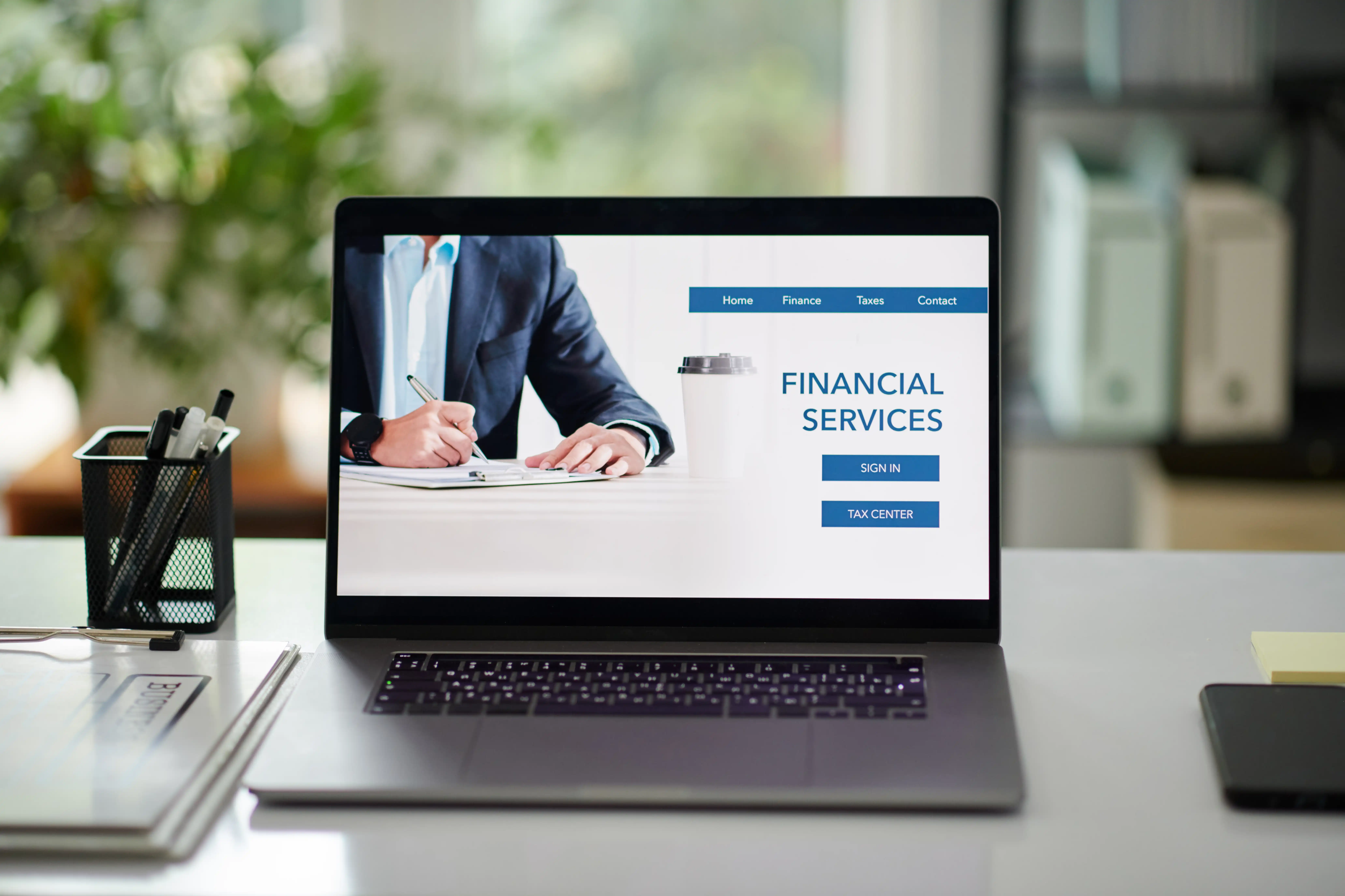 Finance website illustration